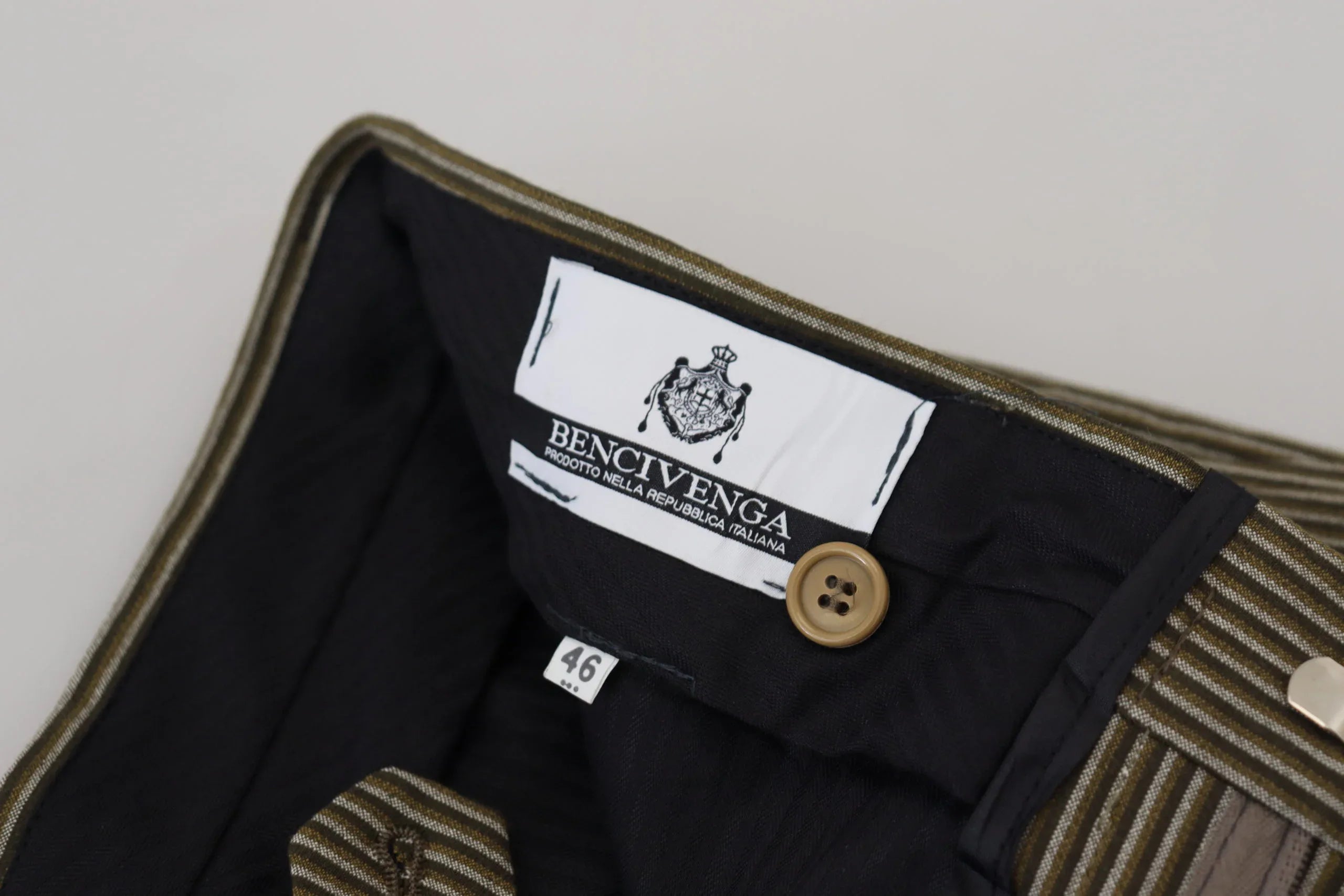 BENCIVENGA Multicolor Striped Pure Cotton Men Pants - Zeiniez