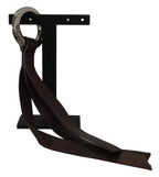 Costume National Brown Leather Silver Tone Metal Keyring Keychain - Zeiniez