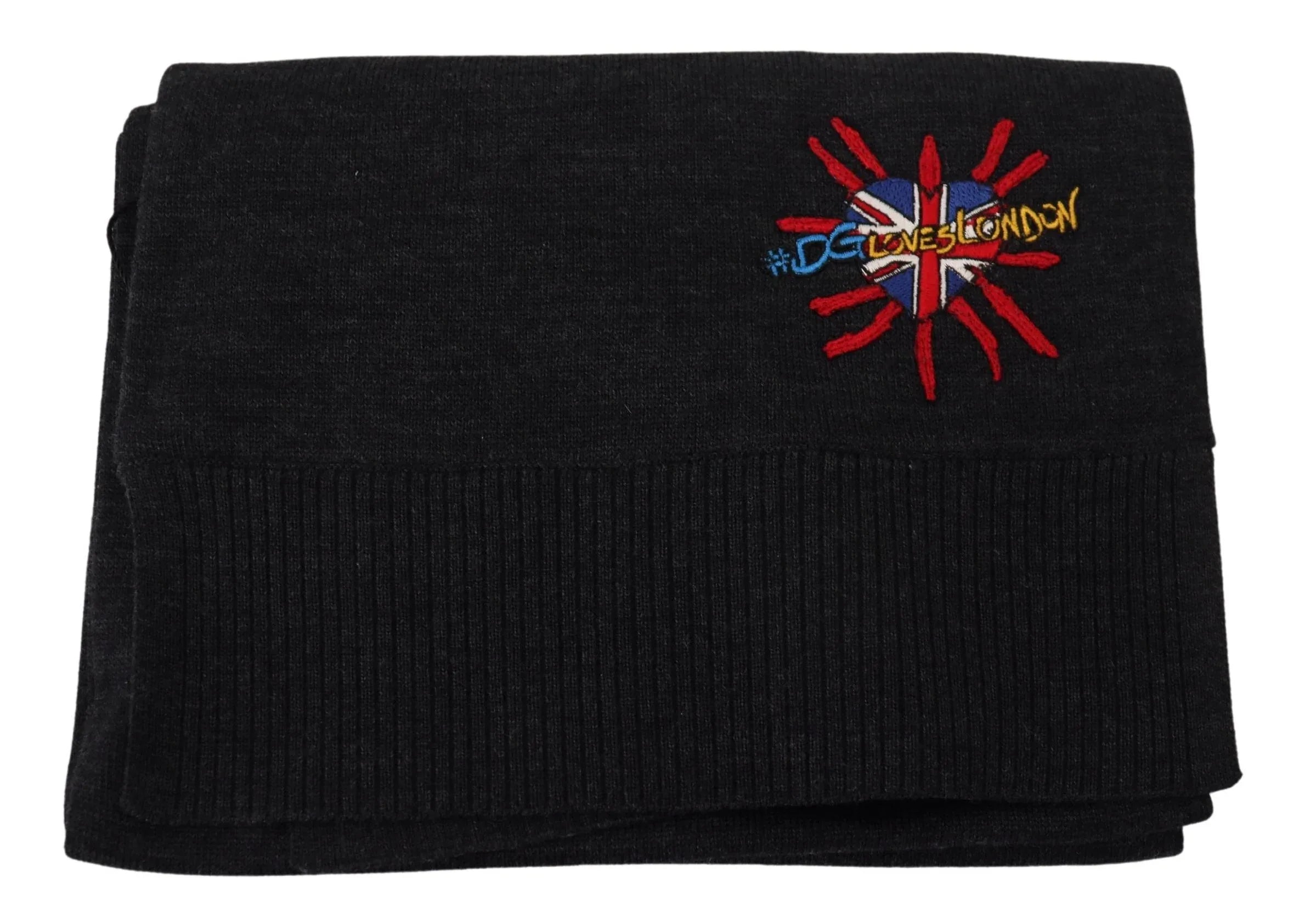 Dolce & Gabbana Black Sacred Heart #DGLovesLondon Wrap Scarf - Zeiniez