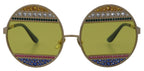 Dolce & Gabbana Gold Oval Metal Crystals Shades DG2209B Sunglasses - Zeiniez
