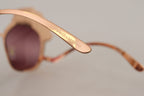 Dolce & Gabbana Pink Gold Rose Sequin Embroidery DG2202 Sunglasses - Zeiniez