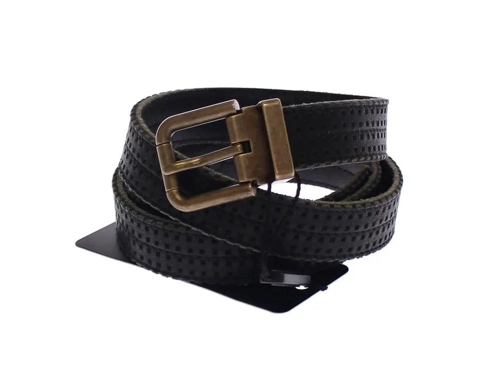 Dolce & Gabbana Blue Leather Logo Belt Dolce & Gabbana