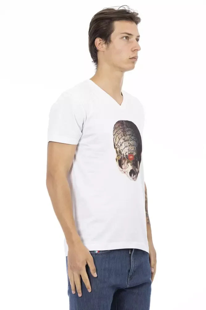 Trussardi Action White Cotton Men's T-Shirt - Zeiniez
