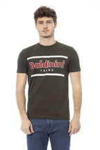 Baldinini Trend Green Cotton Men T-Shirt - Zeiniez