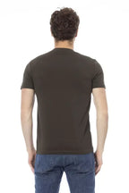 Baldinini Trend Green Cotton Men T-Shirt - Zeiniez