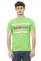 Baldinini Trend Green Cotton Men T-Shirt - Zeiniez