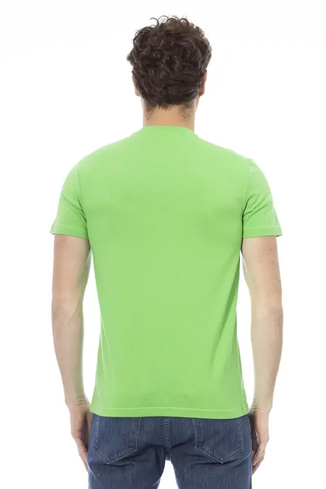 Baldinini Trend Green Cotton Men T-Shirt - Zeiniez