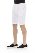 Baldinini Trend White Cotton Men Bermuda Short - Zeiniez