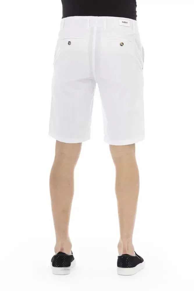 Baldinini Trend White Cotton Men Bermuda Short - Zeiniez