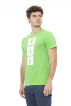 Baldinini Trend Green Cotton Men T-Shirt - Zeiniez