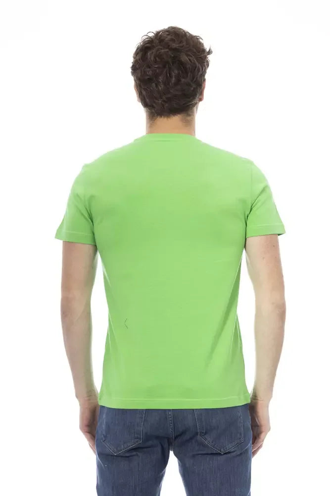 Baldinini Trend Green Cotton Men T-Shirt - Zeiniez