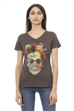 Trussardi Action Brown Cotton Women T-Shirt - Zeiniez