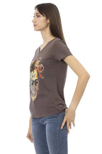 Trussardi Action Brown Cotton Women T-Shirt - Zeiniez