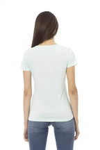Trussardi Action Light Blue Cotton Women Top - Zeiniez