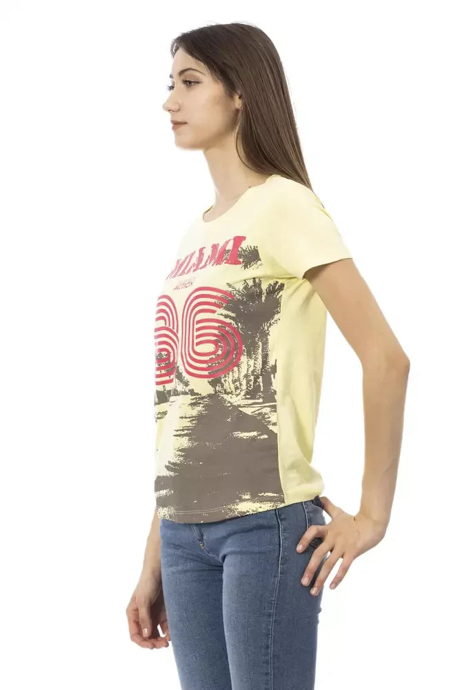 Trussardi Action Yellow Cotton Women T-Shirt - Zeiniez