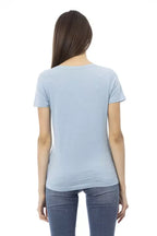 Trussardi Action Light Blue Cotton Women T-Shirt - Zeiniez