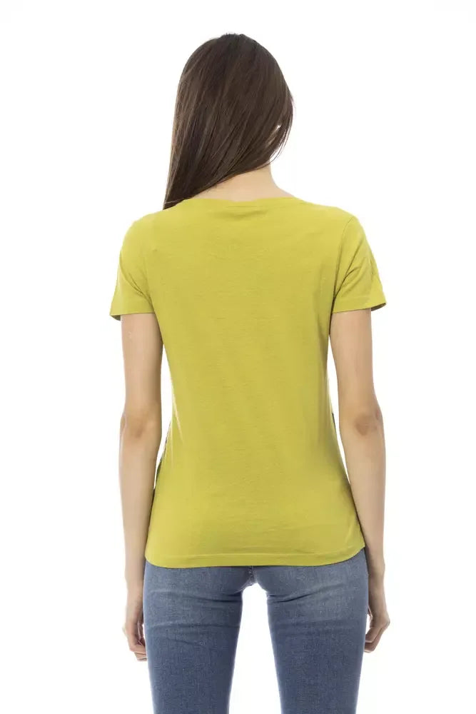 Trussardi Action Green Cotton Women T-Shirt - Zeiniez