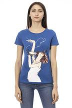 Trussardi Action Blue Cotton Women T-Shirt - Zeiniez