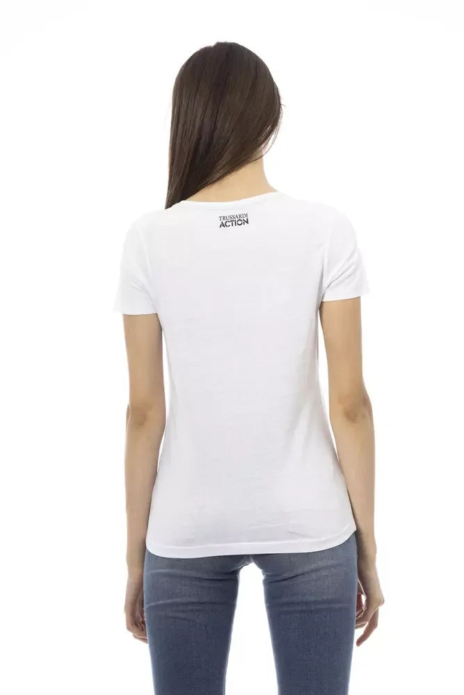 Trussardi Action White Cotton Women T-Shirt - Zeiniez