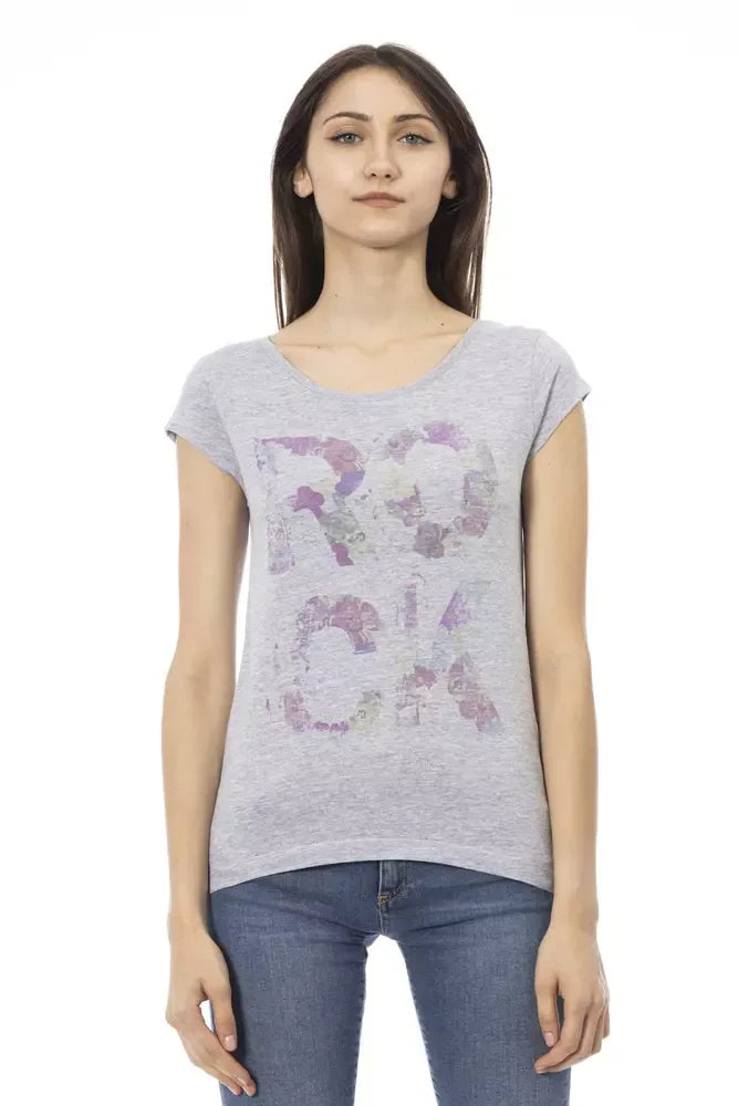 Trussardi Action Gray Cotton Women T-Shirt - Zeiniez