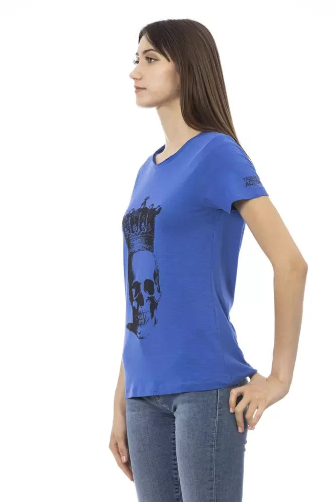 Trussardi Action Blue Cotton Women T-Shirt - Zeiniez