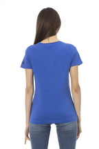 Trussardi Action Blue Cotton Women T-Shirt - Zeiniez