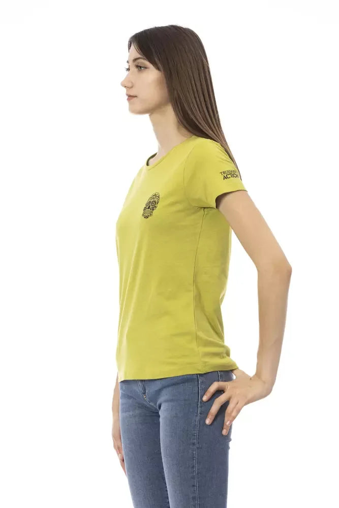 Trussardi Action Green Cotton Women T-Shirt - Zeiniez