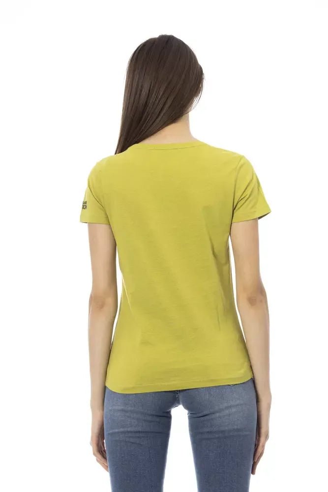 Trussardi Action Green Cotton Women T-Shirt - Zeiniez