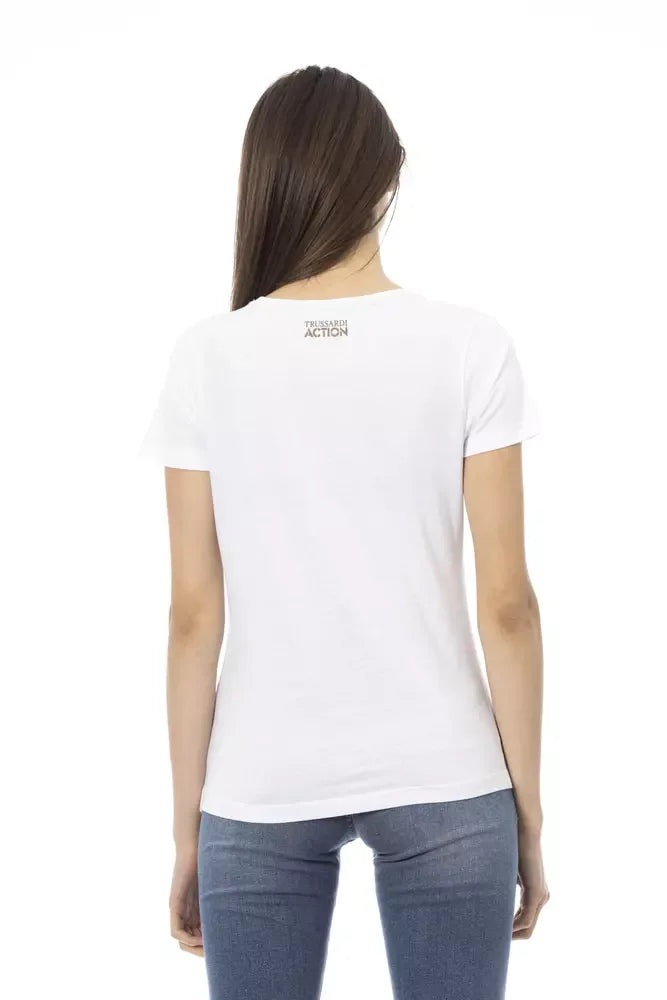 Trussardi Action White Cotton Women T-Shirt - Zeiniez