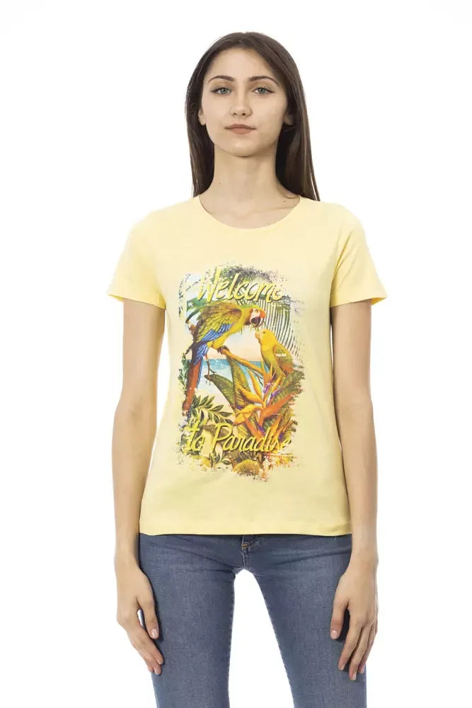 Trussardi Action Yellow Cotton Women T-Shirt - Zeiniez