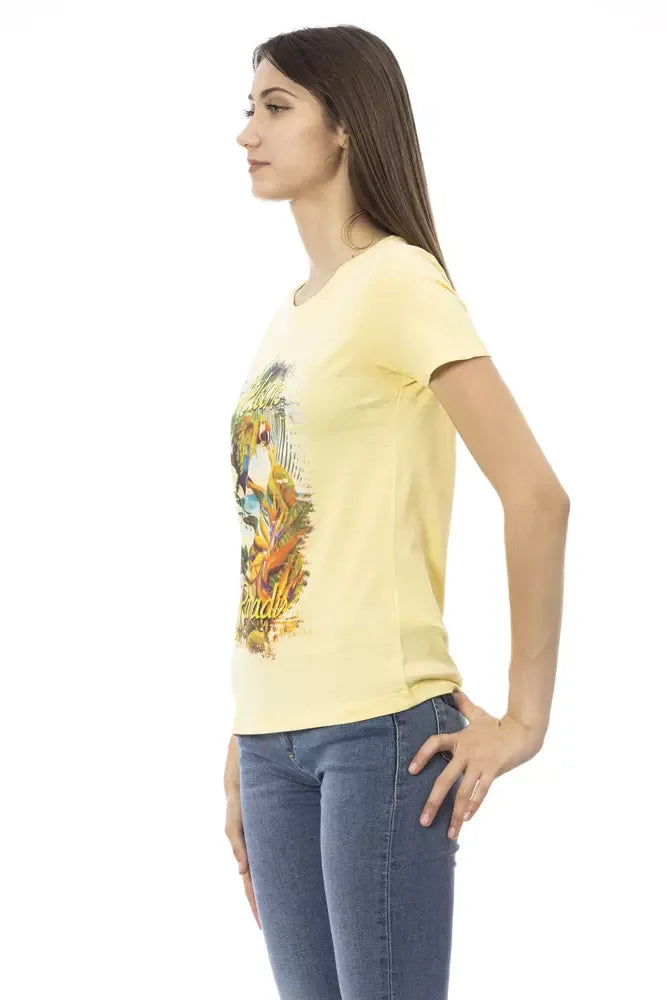 Trussardi Action Yellow Cotton Women T-Shirt - Zeiniez