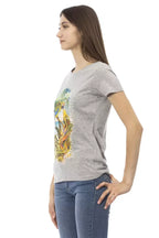 Trussardi Action Gray Cotton Women T-Shirt - Zeiniez