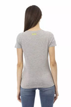Trussardi Action Gray Cotton Women T-Shirt - Zeiniez