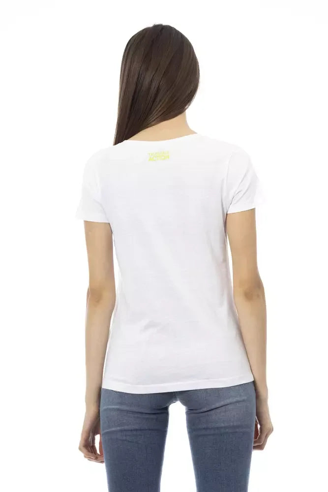 Trussardi Action White Cotton Women T-Shirt - Zeiniez