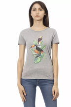 Trussardi Action Gray Cotton Women T-Shirt - Zeiniez