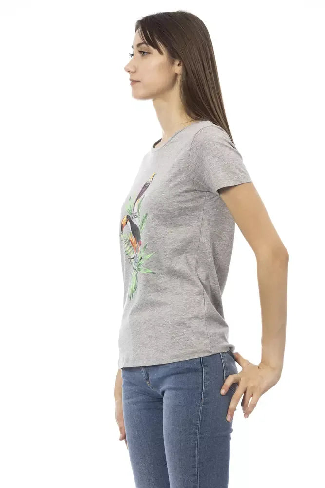 Trussardi Action Gray Cotton Women T-Shirt - Zeiniez