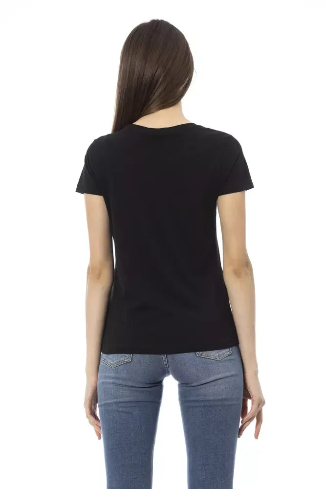 Trussardi Action Black Cotton Women T-Shirt - Zeiniez