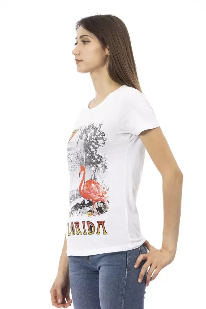 Trussardi Action White Cotton Women T-Shirt - Zeiniez