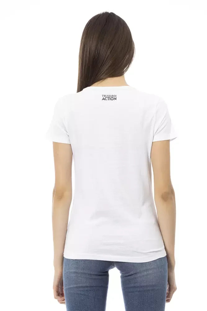Trussardi Action White Cotton Women T-Shirt - Zeiniez