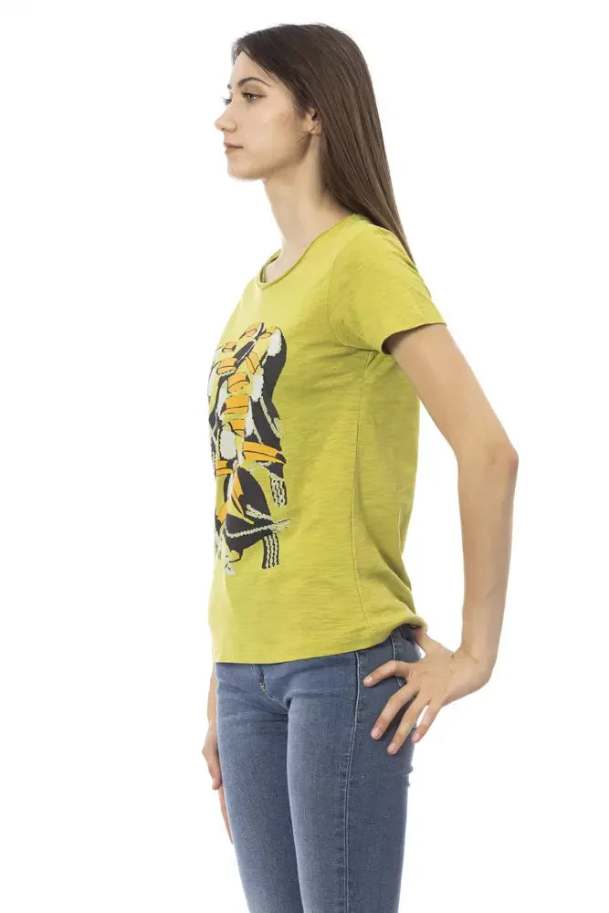 Trussardi Action Green Cotton Women T-Shirt - Zeiniez
