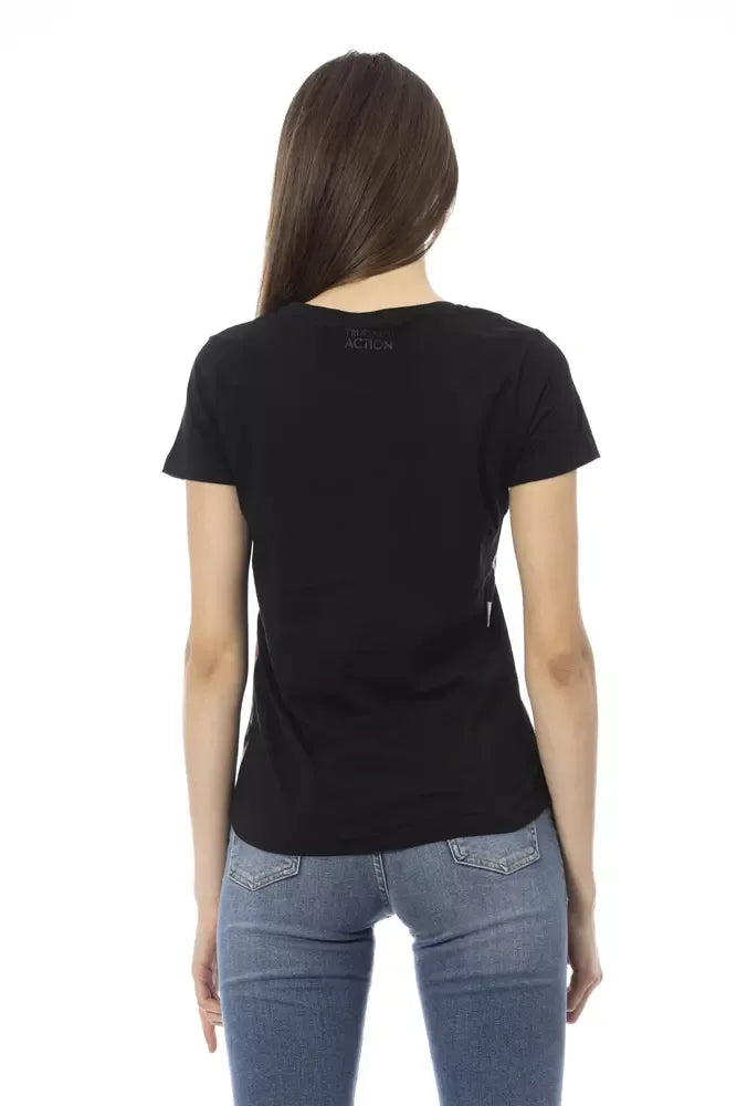 Trussardi Action Black Cotton Tops & T-Shirt - Zeiniez