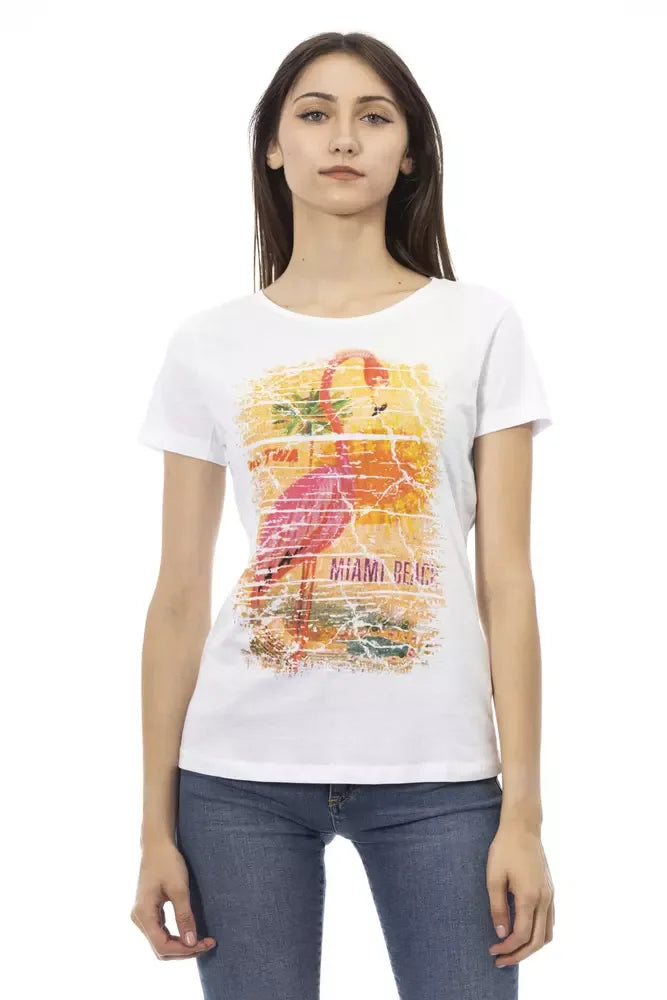 Trussardi Action White Cotton Women T-Shirt - Zeiniez