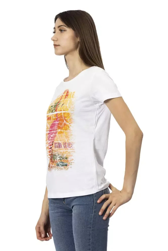 Trussardi Action White Cotton Women T-Shirt - Zeiniez