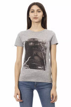 Trussardi Action Gray Cotton Women T-Shirt - Zeiniez