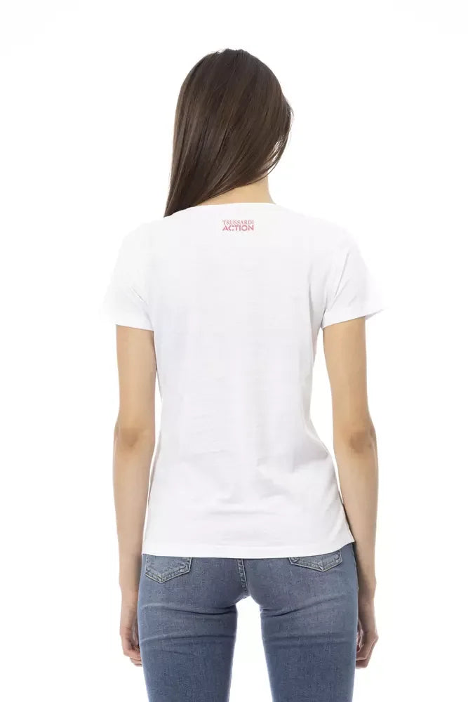 Trussardi Action White Cotton Women T-Shirt - Zeiniez