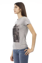 Trussardi Action Gray Cotton Women T-Shirt - Zeiniez