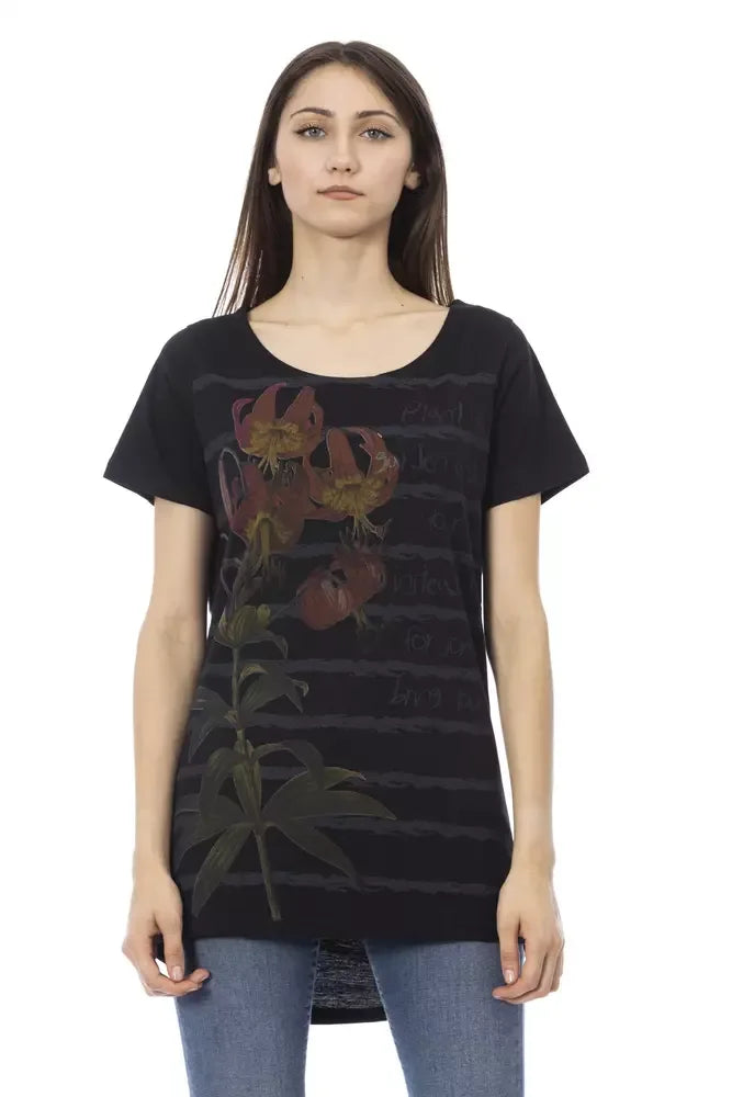 Trussardi Action Black Cotton Women T-Shirt - Zeiniez