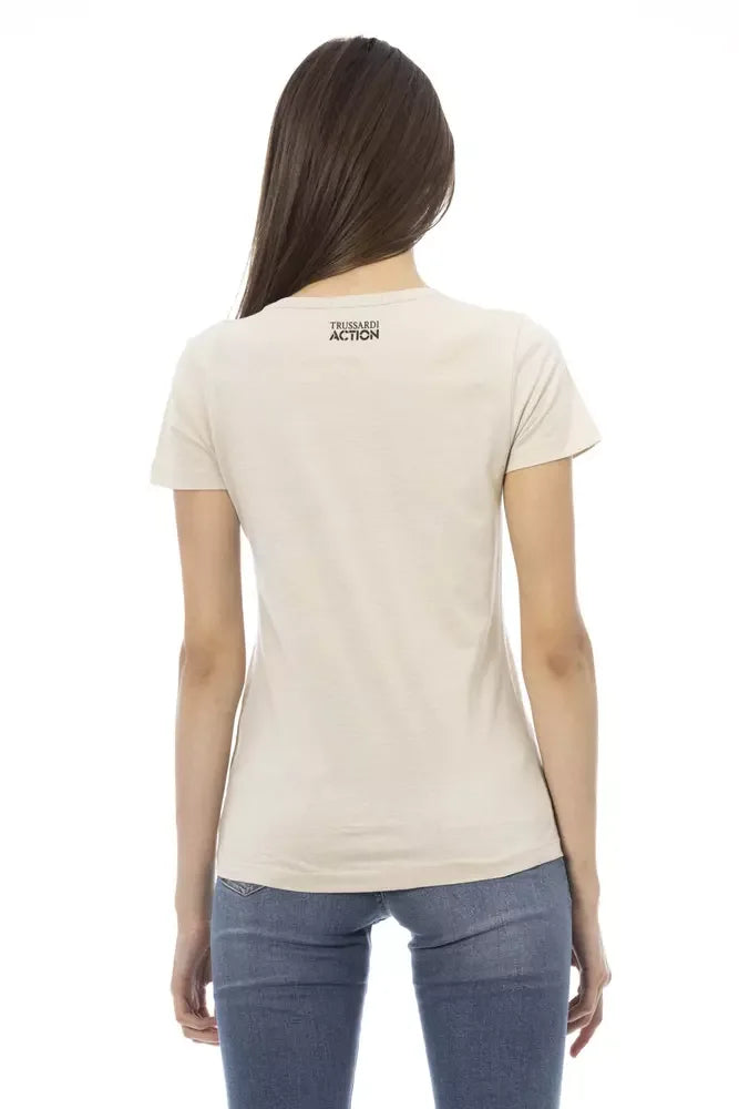 Trussardi Action Beige Cotton Women T-Shirt - Zeiniez