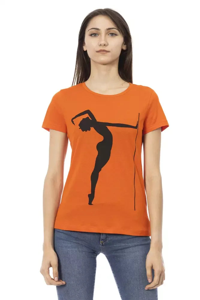 Trussardi Action Orange Cotton Women T-Shirt - Zeiniez