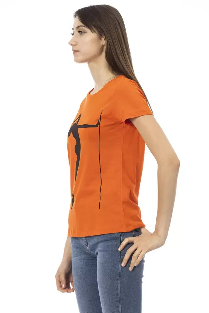 Trussardi Action Orange Cotton Women T-Shirt - Zeiniez